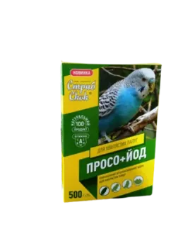 Корм Приг & скок Просо + йод для папуг хвилястих порід 500 г (21240)