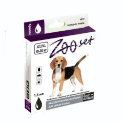 Краплі ZOOset протипаразитарні для собак від 10 до 20 кг 1,5 мл №4 (АА0018331)