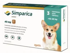 Таблетки Zoetis Сімпаріка 40 мг від бліх і кліщів для собак 10-20кг №3 (4670025270052)