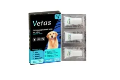 Краплі Ветас інсектоак. для собак від 30 до 40 кг, 6 мл № 3 (23325)