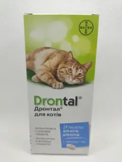Таблетки Bayer Дронтал для котів №24 (4007221037637)