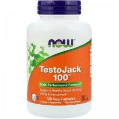 Стимулятор тестостерона Now Foods TestoJack 100 120 веган капсул (733739021380)
