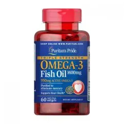 Витамины Puritan's Pride Omega-3 1400 mg 60 софтгель (25077161058)