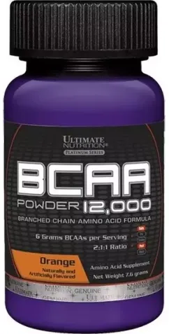 Амінокислота Ultimate Nutrition BCAA powder 12000 7.6 г Orange (99071994455)