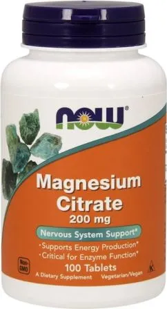 Минералы Now Foods Magnesium Citrate 200 мг 100 таб (733739012906)