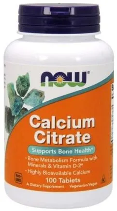 Мінерали Now Foods Calcium Citrate 100 таб (733739012302)