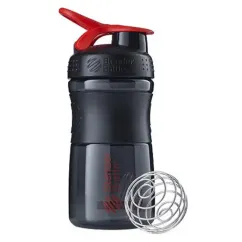 Шейкер Blender Bottle SportMixer з кулькою 590 мл Black/Red (847280030262)