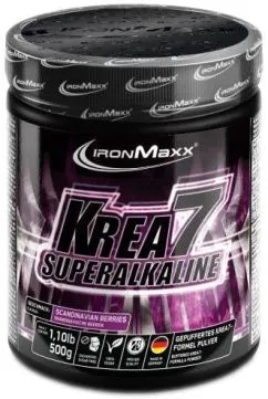 Креатин IronMaxx Krea7 Superalkaline Powder 500 г Скандинавские ягоды (4260426836638)