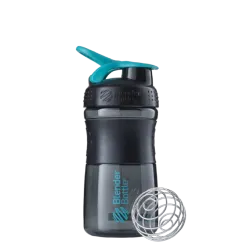 Шейкер Blender Bottle SportMixer с шариком 590 мл Black/Teal (847280030231)