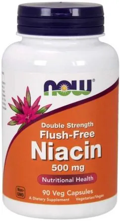 Вітаміни Now Foods Flush-Free Niacin 500 мг 90 капсул (733739004987)