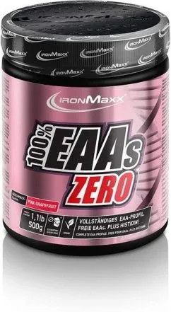 Амінокислота IronMaxx 100% EAAs Zero 500 г Рожевий грейпфрут (4260648131566)