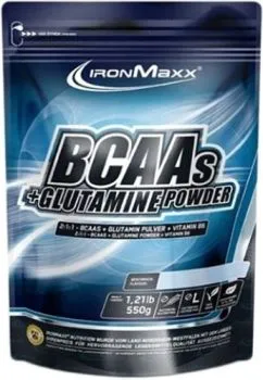 Амінокислота IronMaxx BCAAs + Glutamine Powder 550 г Ківі (4260426833392)