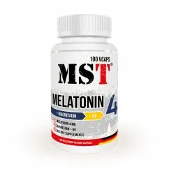 Вітаміни і мінерали MST Melatonine 4 + Magnesium + B6 100 веган.капс (4260641161089)