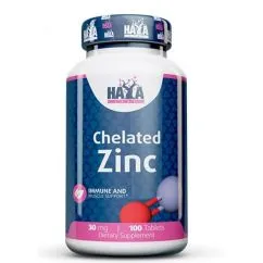 Мінерали Haya Labs Chelated Zinc Bisglycinate 30 мг 100 таб