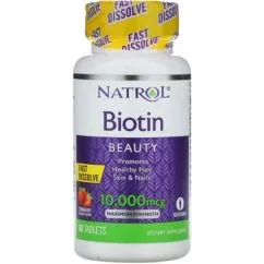 Витамины Natrol Biotin 10,000mcg 60 таб