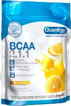 Аминокислота Quamtrax BCAA 2:1:1 500 г Апельсин (8435699400251)