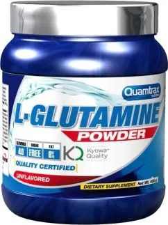 Амінокислота Quamtrax L-Glutamine 400 г Блакитний тропік (8436574332193)