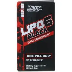 Жироспалювач Nutrex Research Lipo-6 Black UC Fat Destroyer - 30 жидк.капсул (859400007641)