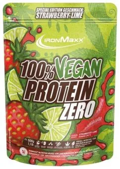 Протеин IronMaxx 100 % Vegan Protein Zero 500 г Клубника-лайм (4260648132914)