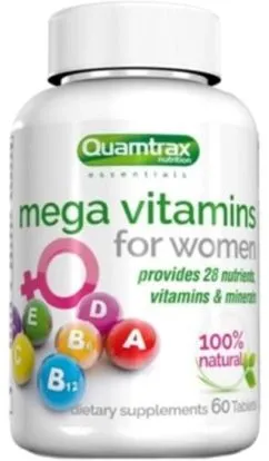 Витамины и минералы Quamtrax Mega Vitamins for Women 60 таб 10/2023 (8436046972766)