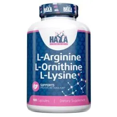Амінокислота Haya Labs L-Arginine/L-Ornithine/L-Lysine 100 капсул (854822007590)