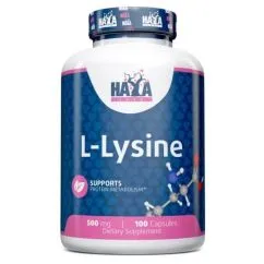 Амінокислота Haya Labs L-Lysine 500 мг 100 капсул (853809007516)