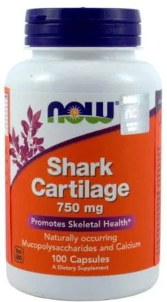 Натуральна добавка Now Foods Shark Cartilage 750 mg 100 капс (733739032706)