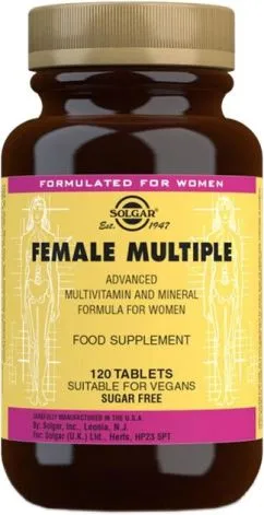 Вітаміни і мінерали Solgar Female Multiple 120 таб (33984012059)