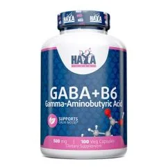 Амінокислота Haya Labs Gaba + B6 500 мг 100 веган капсул (858047007823)
