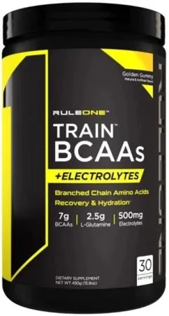 Амінокислота BCAA R1 (Rule One) Train BCAAs + Electrolytes 450 г Желейні цукерки (837234107621)