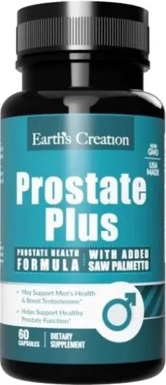 Натуральная добавка Earth's Creation Prostate+ с Saw Palmetto 60 капс (608786009509)