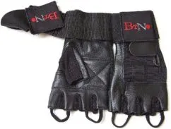 Перчатки BiotechUSA Houston, long strap (L) Black (5999500532041)