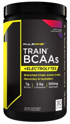 Амінокислота BCAA R1 (Rule One) Train BCAAs + Electrolytes 450 г Виноград (837234107607)