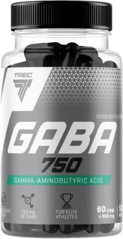 Амінокислотний комплекс Trec Nutrition GABA 750 60 капсул (5902114017484)
