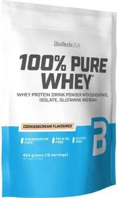 Протеїн Biotech 100% Pure Whey 454 г Печиво з вершками (5999076221509)