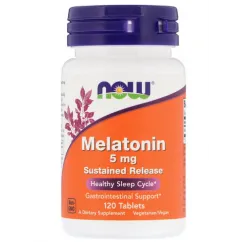 Натуральна добавка Now Foods Melatonin 5 мг 120 таб (733739035547)