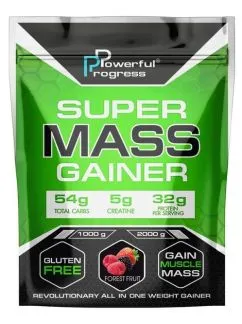 Гейнер Powerful Progress Super Mass Gainer Лісові ягоди 1 кг (4820241840472)