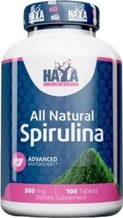 Натуральная добавка Haya Labs All Natural Spirulina 500mg 100 таб (853809007387)
