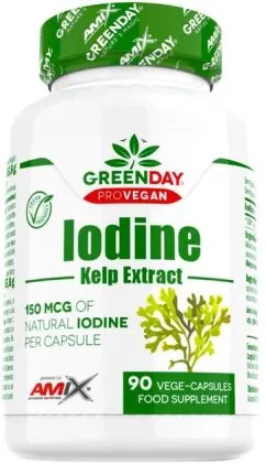 Натуральна добавка Amix GreenDay ProVegan Natural Iodine Kelp Extract 90 веган капс 07/2024 (8594046796307)