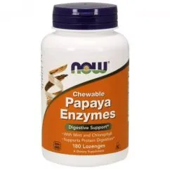 Натуральна добавка Now Foods Chewable Papaya Enzyme 180 жув. пастилки