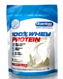 Протеин Quamtrax Whey Protein 500 г + Shaker bottle 750 ml Quamtrax clear/blue