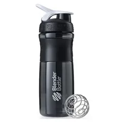 Шейкер Blender Bottle SportMixer з кулькою 820 мл Black/White (847280030651)