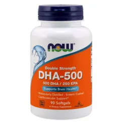 Витамины Now Foods DHA 500 90 софт гель 08/2023 (733739016126)