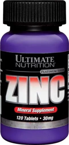 Мінерали Ultimate Nutrition ZINC 30 mg 120 таб 09/2023 (99071003027)