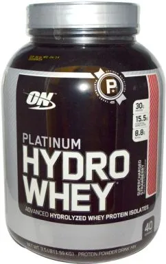 Протеїн Optimum Nutrition Platinum Hydrowhey 1.59 кг Strawberry (748927026405)