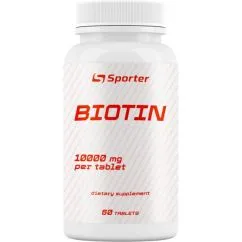 Витамины Sporter Biotin 10000 мкг 60 таб (4820249721650)