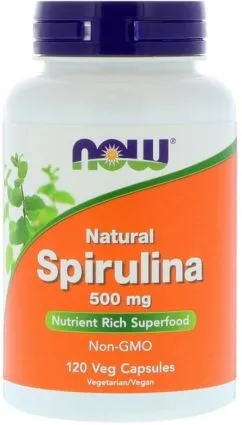Натуральна добавка Now Foods Spirulina 500 мг 120 веган капс (733739027023)