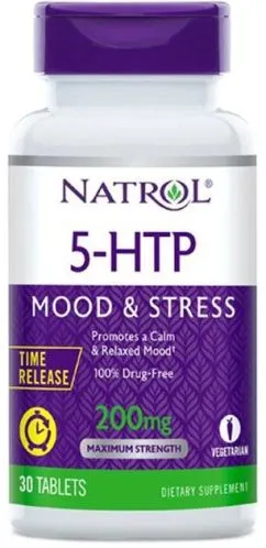 Аминокислота Natrol 5-HTP 200 мг T/R натуральная добавка 30 таблеток (047469051723)