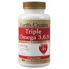 Витамины Earth's Creation Triple Omega 3-6-9 1000 mg 90 софт гель (608786002173)