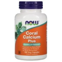 Мінерали Now Foods Coral Calcium Plus Mag 100 веган капс